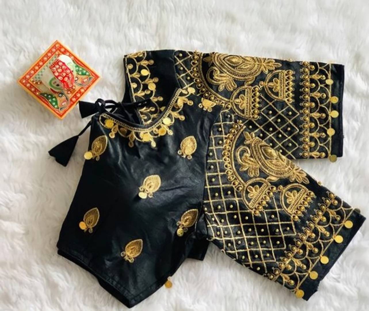 Maggam and Coin Hand Work Designer Blouse For Marriage Bridal